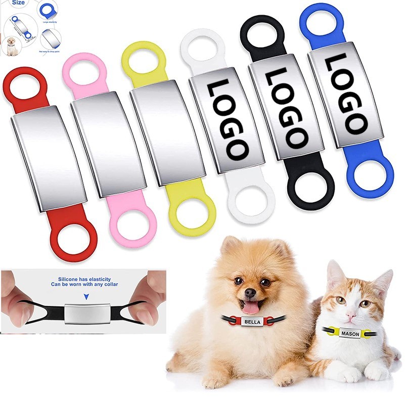 Slide-On Customizable Pet Dog ID Name Tag - 1