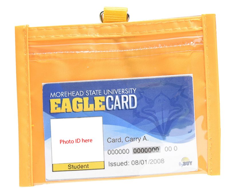 Small Gold Neck Wallet w/Two Clear Windows