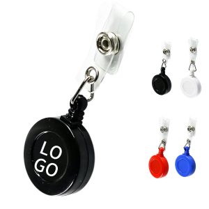 Snap-Closure Portable Retractable Name Tag
