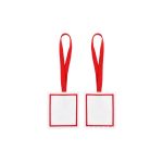 Square Blank Name Tag Pendant (Recycled Felt Keychain) - 2