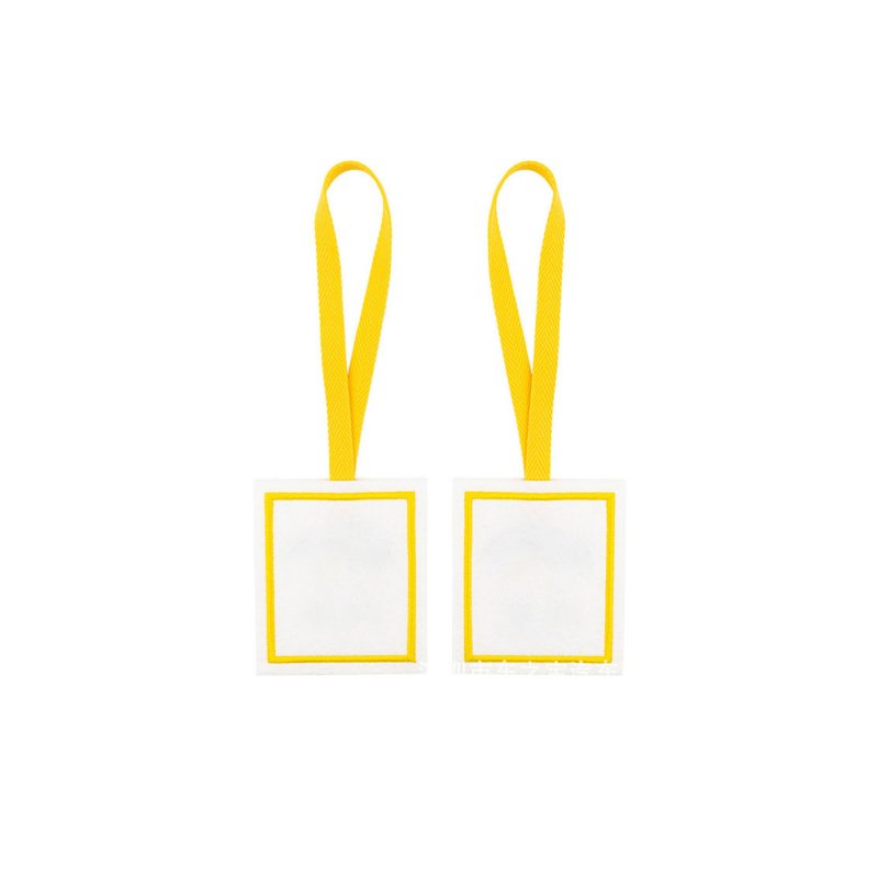 Square Blank Name Tag Pendant (Recycled Felt Keychain) - 3