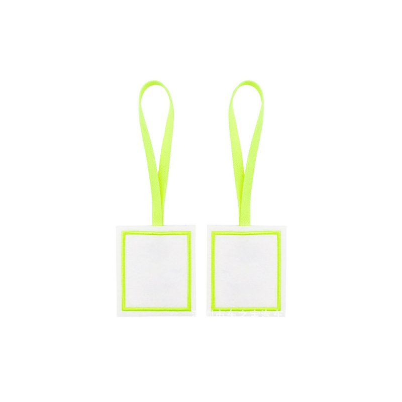 Square Blank Name Tag Pendant (Recycled Felt Keychain) - 8