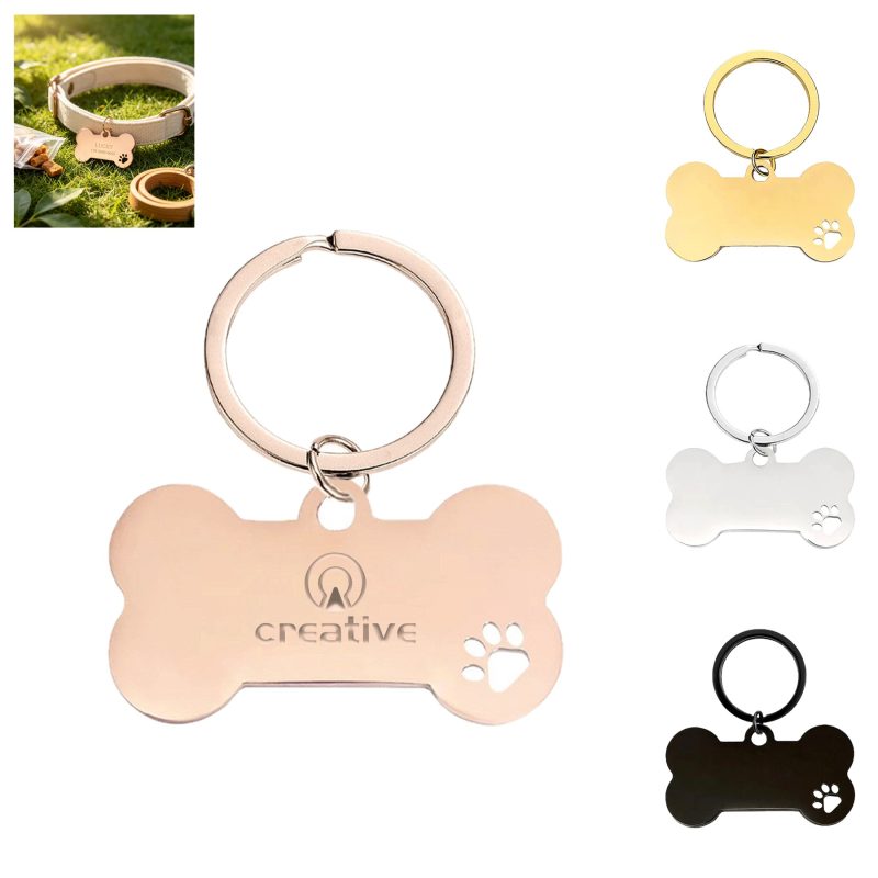 Stainless Steel Dog Collar Name Tag