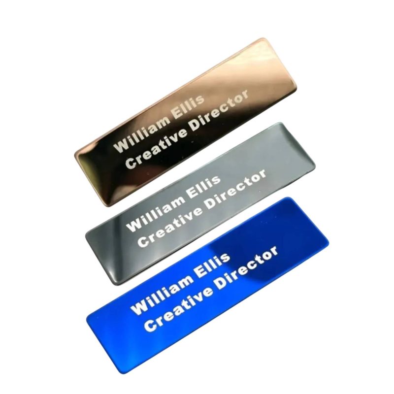 Stainless Steel Name Tag Badge - 2