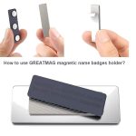 Stainless Steel Name Tag with 3 Magnets - 2