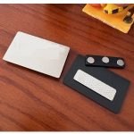 Stainless Steel Name Tag with 3 Magnets - 4