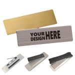 Stainless Steel Name Tag with Pin or Magnetic Back