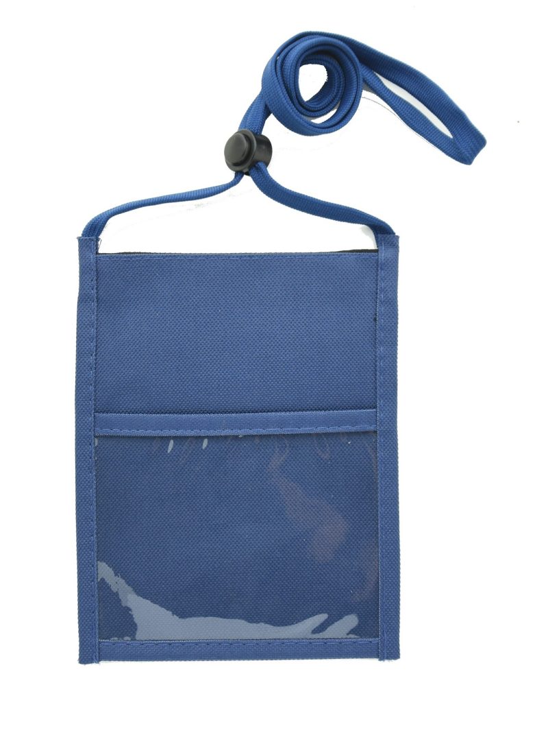Standard Double Pocket Neck Wallet with a 3/8" Lanyards - 1