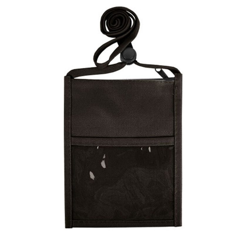 Standard Double Pocket Neck Wallet with a 3/8" Lanyards - 3