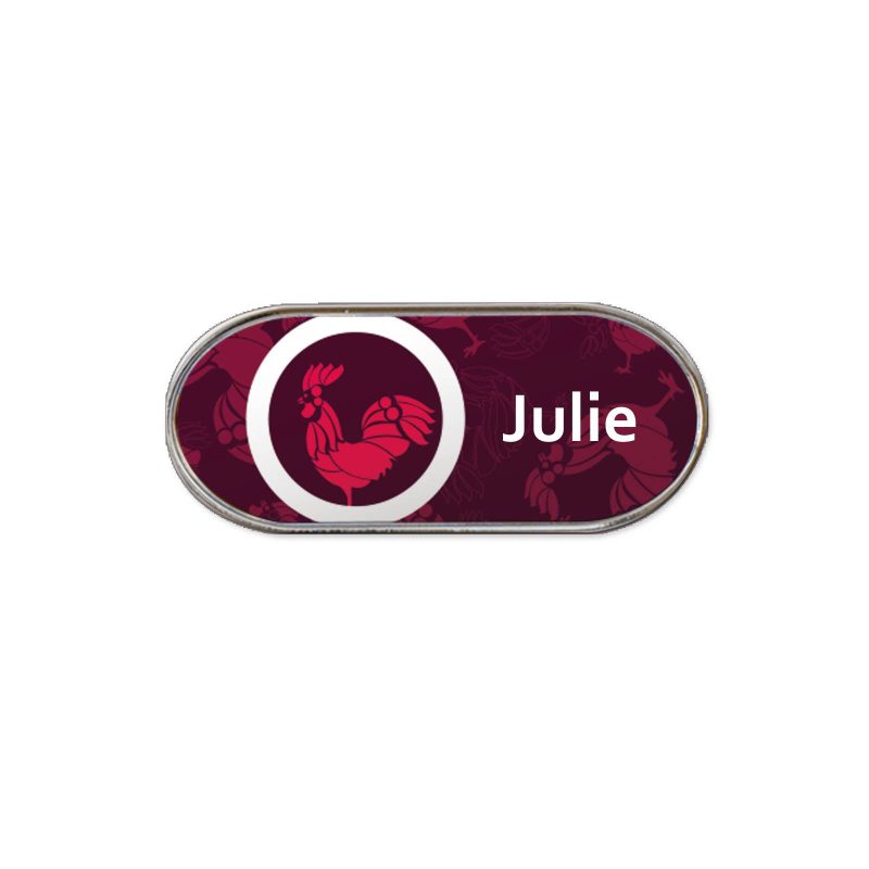Standard Oval Shape Name Tag Badge - 3