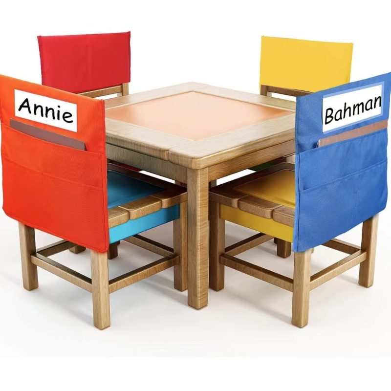 Student Chair Cover Organizer with Name Tag Pocket - 3