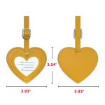 Stylish PU Heart Shape Suitcase Mark Name Tag - 1