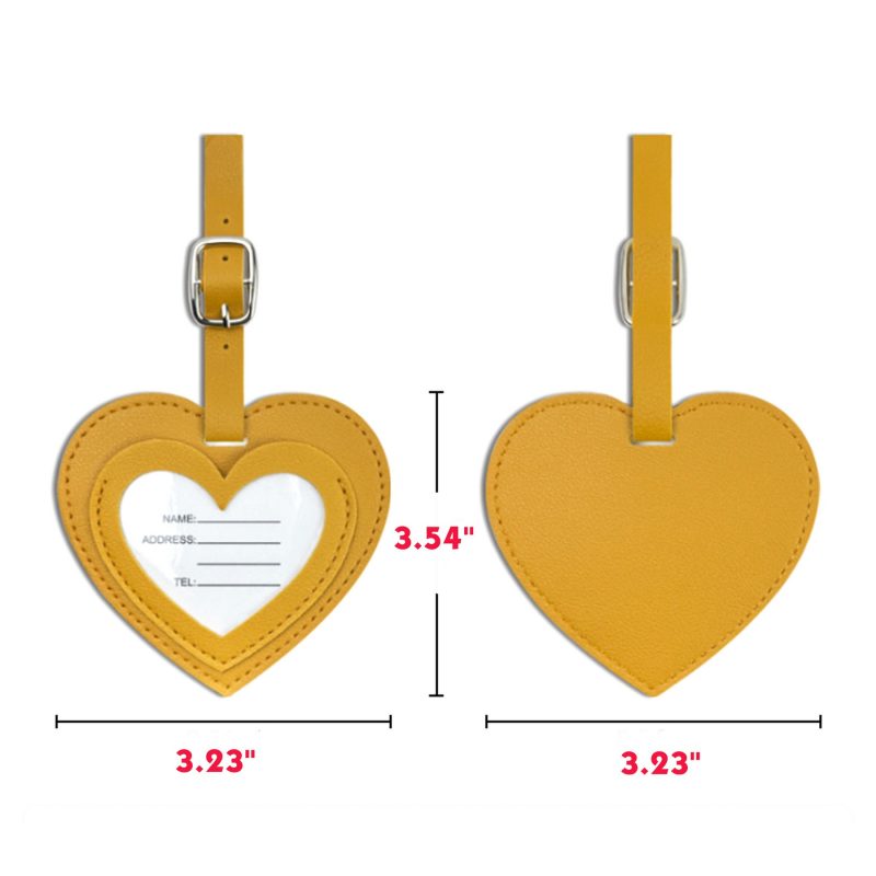 Stylish PU Heart Shape Suitcase Mark Name Tag - 1