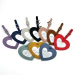 Stylish PU Heart Shape Suitcase Mark Name Tag - 5