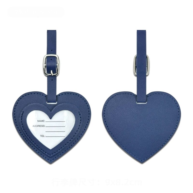 Stylish PU Heart Shape Suitcase Mark Name Tag - 9