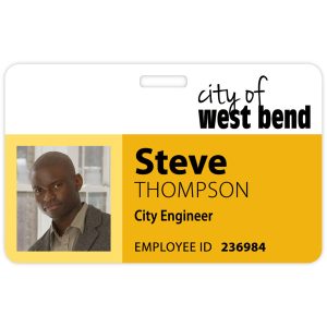 Tacoma Plastic Photo Name Badge: 3-3/8" X 2-1/8