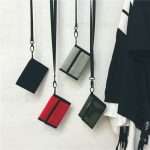 Trifold Biker's Silm Portable Neck Wallet Cards Holder W/Hanging Lanyard Oxford Neck Purse - 1