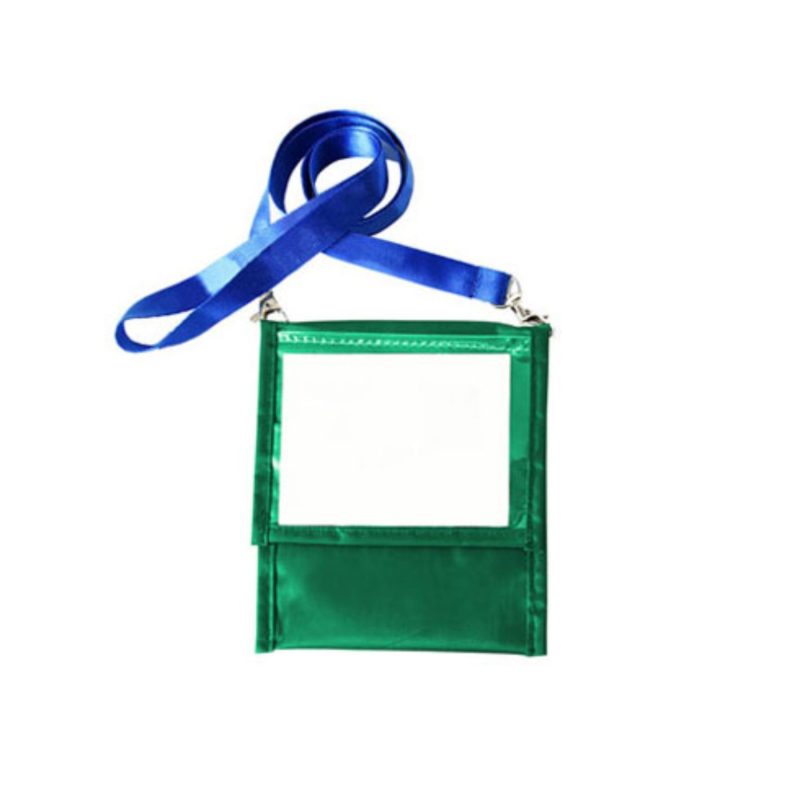 Two Tone Front Flap Pocket Neck Wallet With Six Pockets - 2
