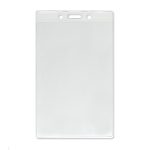 Vertical Event-Size Premium Vinyl Badge Holder/Credential Holder with Slot and Chain Holes - 1