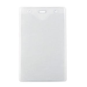 Vertical Top-Load Credential Badge Holder w/ 2 Holes and Slot Cutout