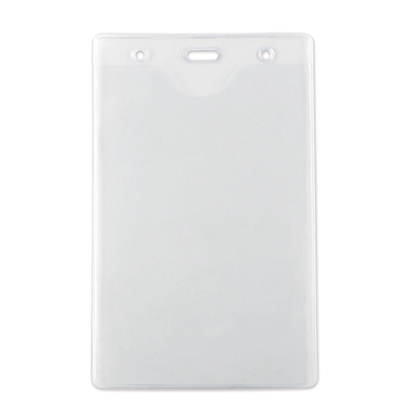 Vertical Top-Load Credential Badge Holder w/ 2 Holes and Slot Cutout