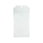 Vertical Top-Load Credential Badge Holder w/ Slot & Chain Holes