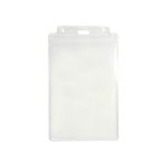 Vertical Top-Load Credential Badge Holder w/ Slot & Chain Holes