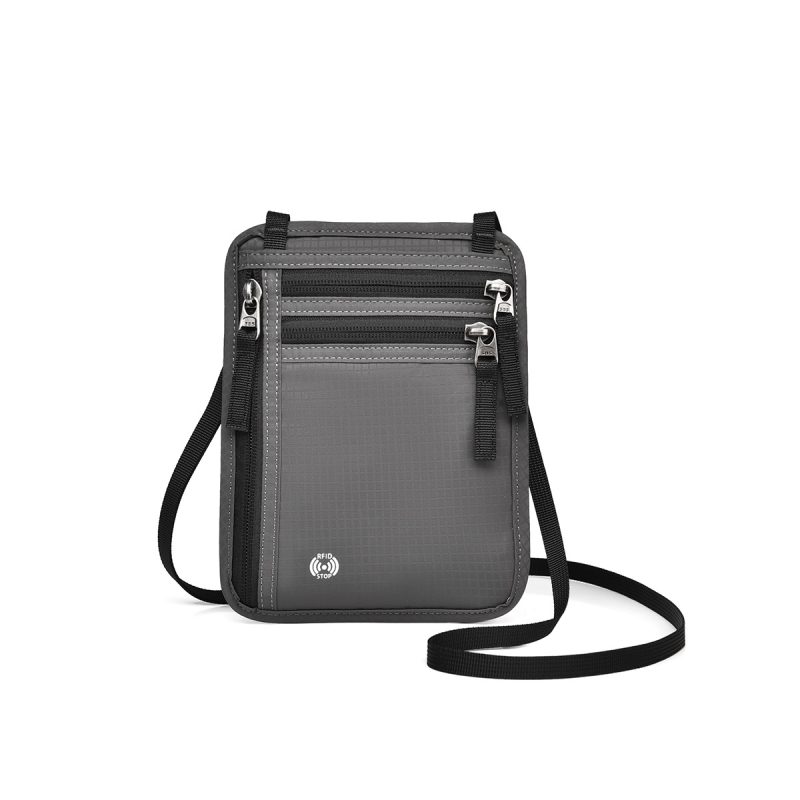 Water Resistant RFID Passport Holder Bag Travel Neck Wallet - 3