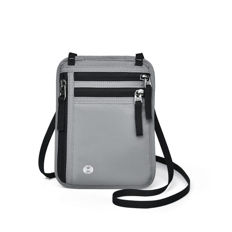 Water Resistant RFID Passport Holder Bag Travel Neck Wallet - 4