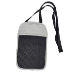 Waterproof Diamond Grid PU Neck Wallet with Multi Zipper Pockets - 2