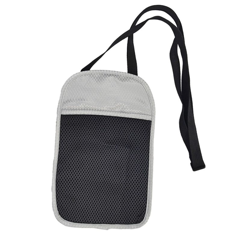 Waterproof Diamond Grid PU Neck Wallet with Screen Print logo - 2