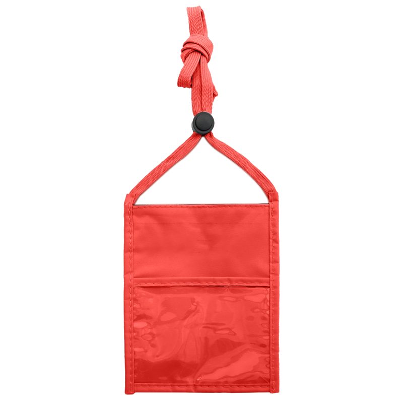 Waterproof Neck Wallet Badge Holder with Lanyard Zippered ID Pouch - 2