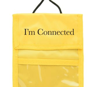Yellow Two Pocket Neck Wallet w/Flap Top