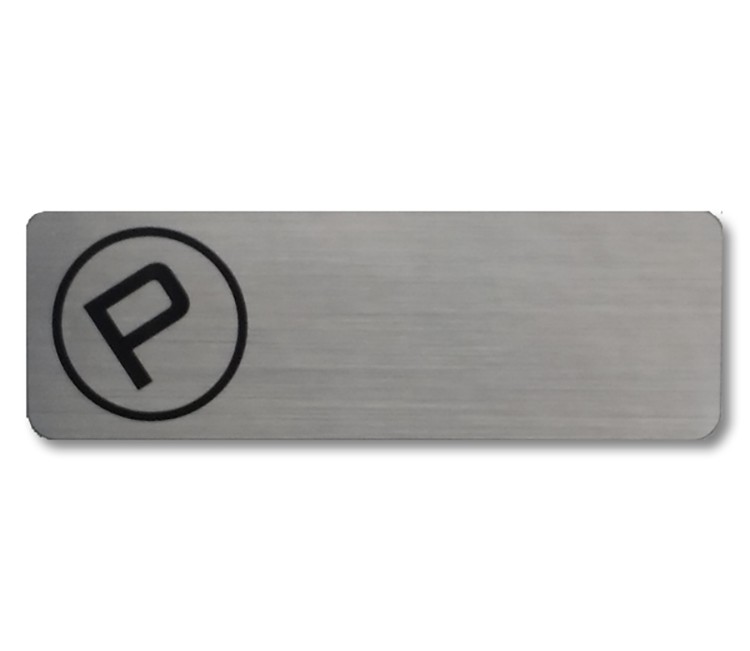 Zeus Metallic Plastic Full Color Name Badge (1"x3") - 2