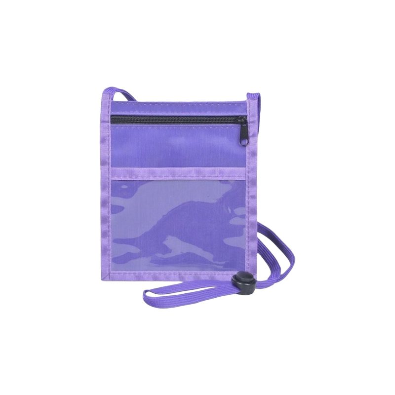 Zippered Front Pocket Neck Wallet Pouch - 2