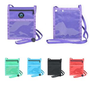 Zippered Front Pocket Neck Wallet Pouch