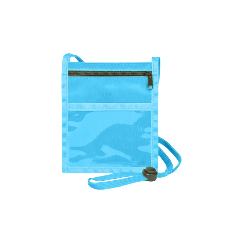 Zippered Front Pocket Neck Wallet Pouch - 4