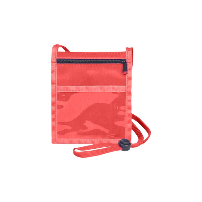 Zippered Front Pocket Neck Wallet Pouch - 6
