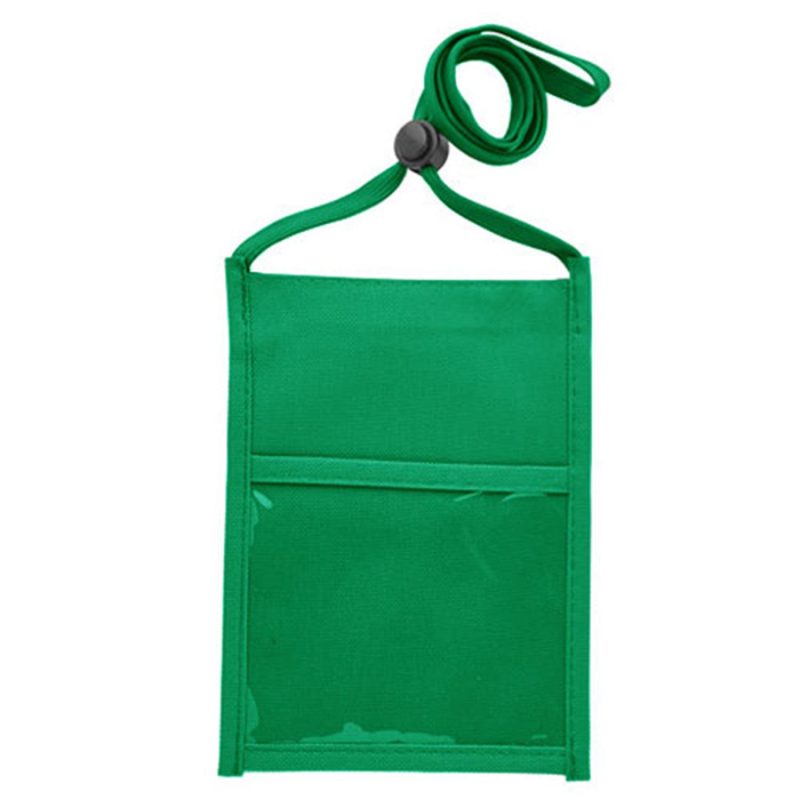 rPET Premium Double Window Neck Wallet Pouch w/ Three Pockets - 4