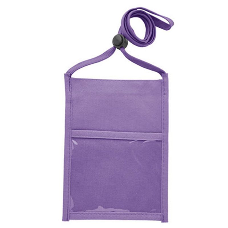 rPET Premium Double Window Neck Wallet Pouch w/ Three Pockets - 7