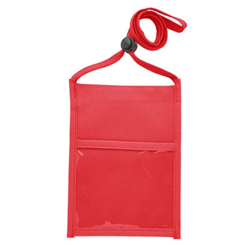 rPET Premium Double Window Neck Wallet Pouch w/ Three Pockets - 8
