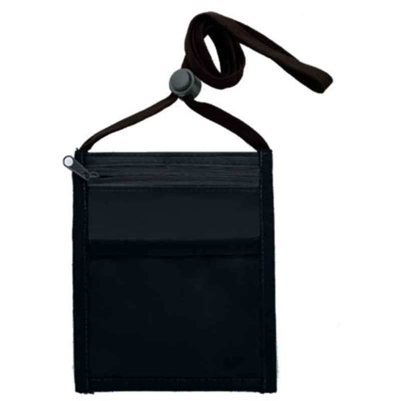 rPET Zippered Front Pocket Neck Wallet Pouch - 2